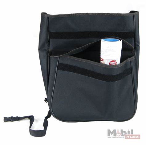 Scootertasche / Rollstuhltasche aus robustem Nylongewebe – schwarz