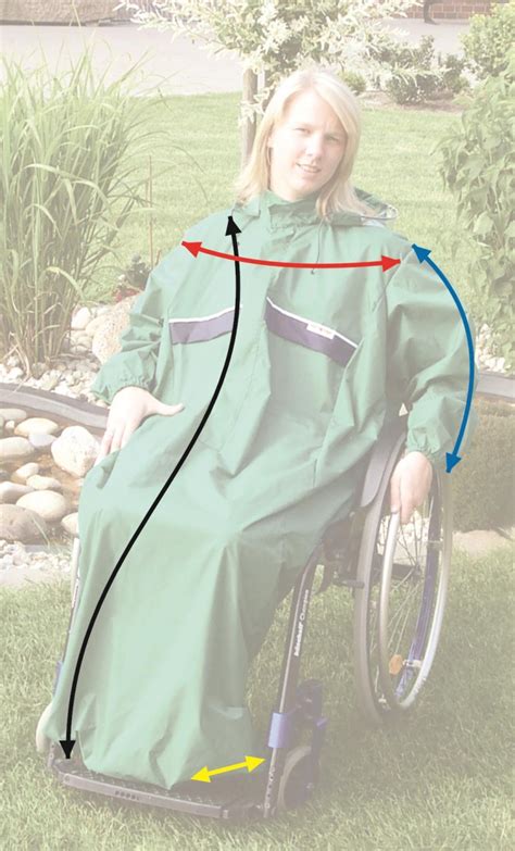 Regencape für Rollstuhlfahrer mit Armen, Größe 3 Junior von Orgaterm