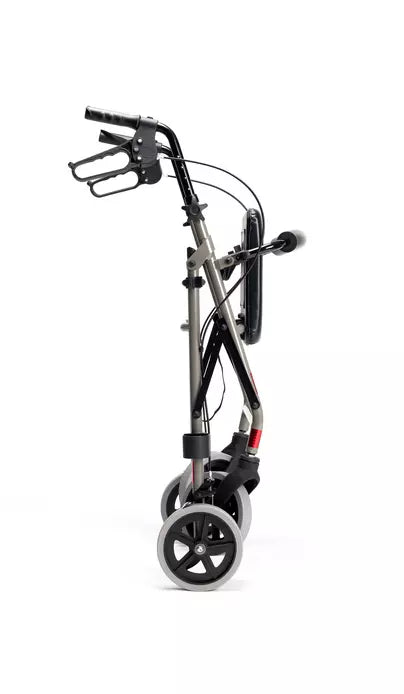 Rollator Alu Leicht Gehhilfe Eco Light II faltbar mit Korb, Sitz und Rückenbügel von Vermeiren