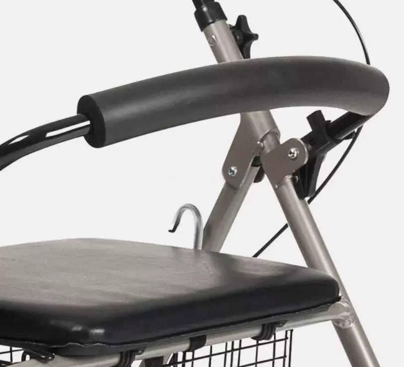 Rollator Alu Leicht Gehhilfe Eco Light II faltbar mit Korb, Sitz und Rückenbügel von Vermeiren