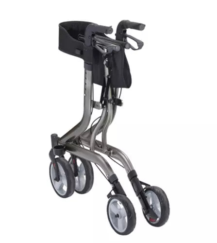 Leichtgewichtrollator Capero faltbar, Tasche, Gehhilfenhalter, Rückengurt