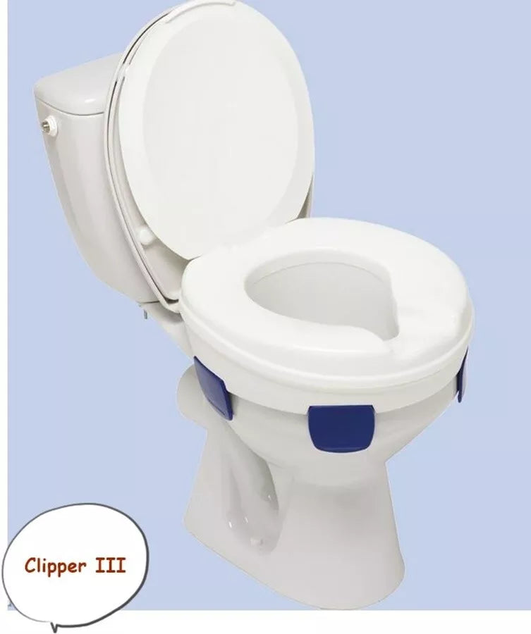 Toilettensitzerhöhung Clipper III mit Deckel – 11 cm Höhe, bis 185 kg belastbar