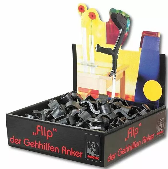Flip Gehstockhalter von Rebotec – Halter für Gehhilfen, Gehstöcke und Unterarmgehstützen