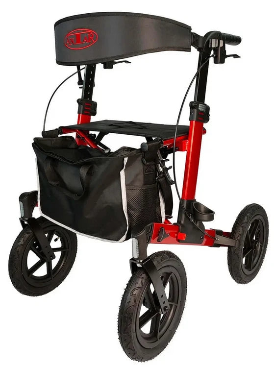 Leichtgewichtrollator AT 51045 – Outdoor-Rollator mit Luftbereifung, 2-fach faltbar, nur 12 kg