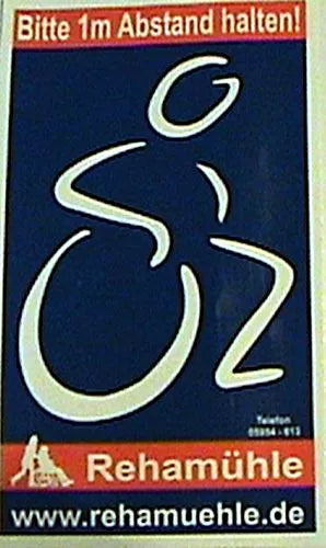 1-Meter-Abstand Rollstuhl-Aufkleber – Sicherheits-Warnsticker
