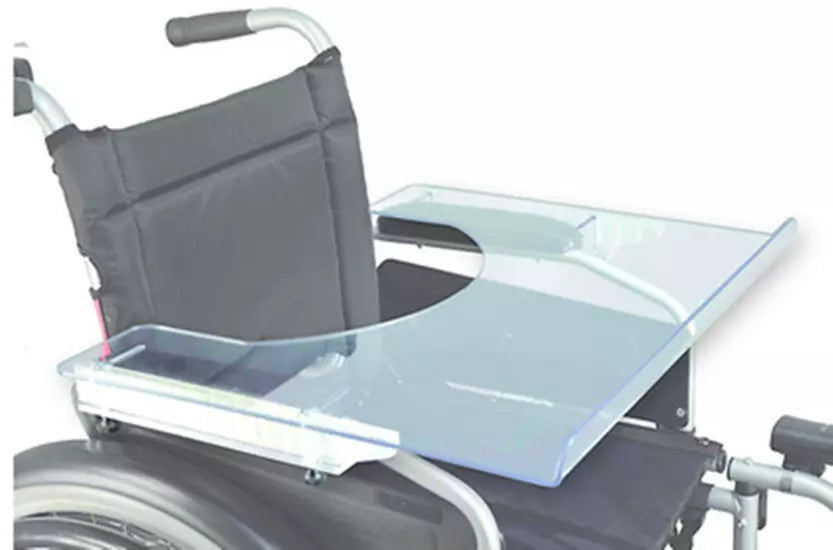 Rollstuhl-Therapietisch Modell 5KV – Aufschiebbar mit Frontkante