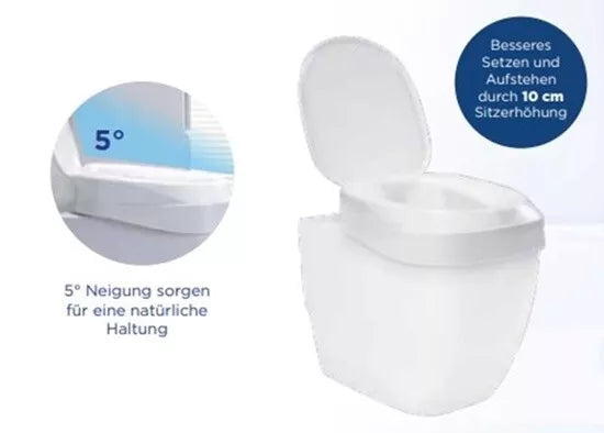 Toilettensitzerhöhung Aquatec 90 Ergo – werkzeuglose Montage & ergonomisches Design