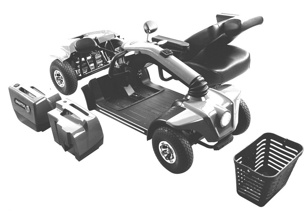 Elektromobil Capri HMV – zerlegbarer Scooter mit Vollfederung und extern ladbarer Batterie