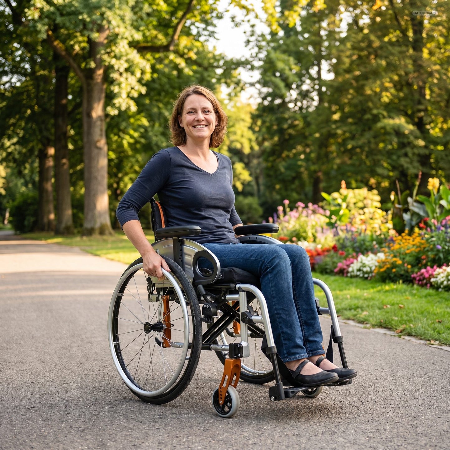 Sopur Easy Life Swing Away – Faltbarer Adaptivrollstuhl mit abnehmbaren Beinstützen