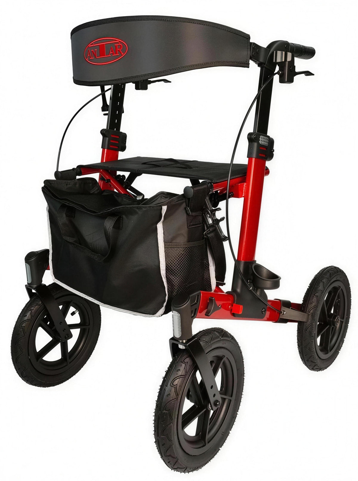 Leichtgewichtrollator AT 51045 – Outdoor-Rollator mit Luftbereifung, 2-fach faltbar, nur 12 kg