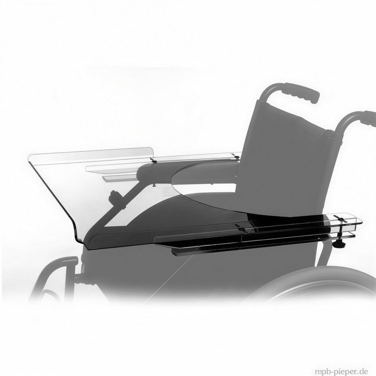 MPB Rollstuhl-Therapietisch aufschiebbar mit umlaufender Kante bis SB 51 cm