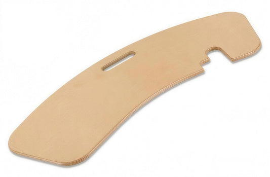 Rutschbrett CURVY H – Transferhilfe aus Holz mit Radausschnitt