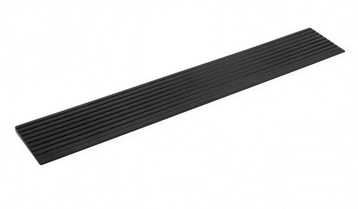 Türschwellenrampe Basic Linie – Schwarz – 100 cm Breite – für Rollstuhl, Rollator, Elektromobil